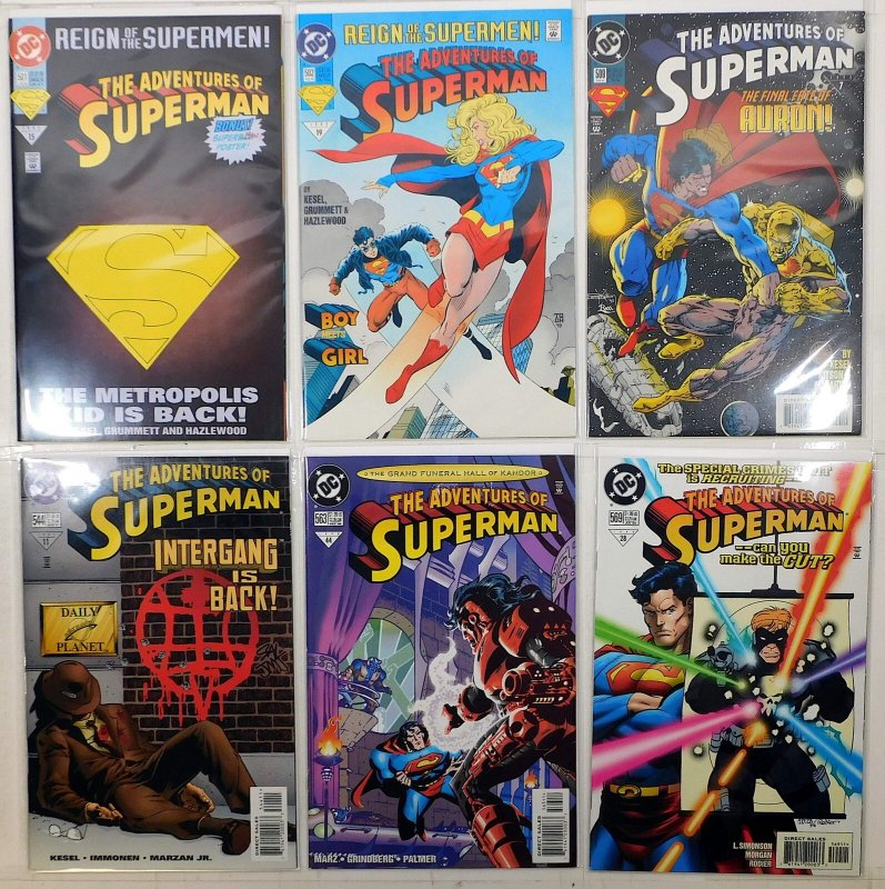 Adventures Superman Lot 6 #501, 502, 509, 544, 563, 569 1993 DC Comics