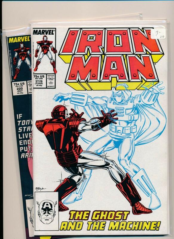 MARVEL SET of 2- IRON MAN #219-220 1st & 2nd GHOST appearance 1979  VF+(PF712) 