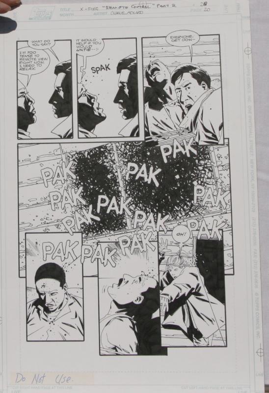 CHARLIE ADLARD original art, X-FILES #28, Pg 20, 11 x 17, 1997, Walking Dead