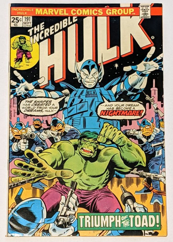 The Incredible Hulk #191 (Sept 1975, Marvel) VF- 7.5 Shaper of the World app