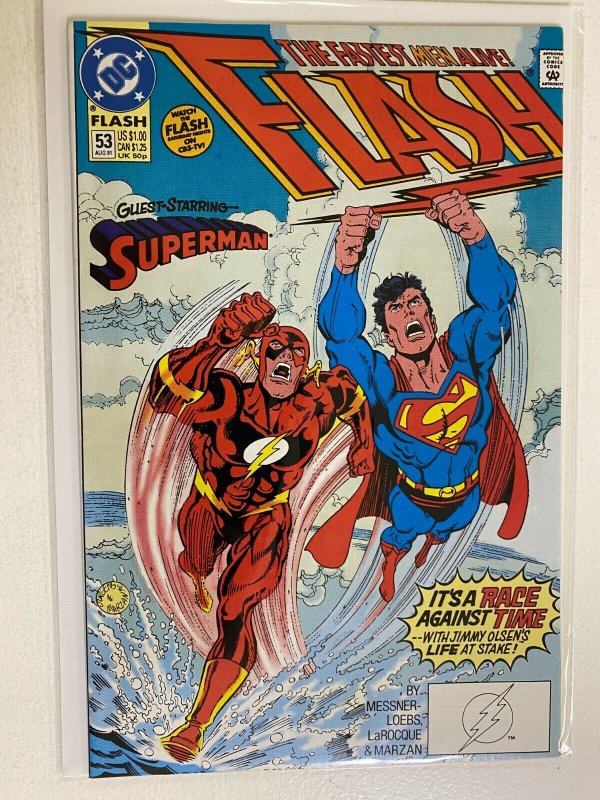 Flash #53 DC 2nd Series 7.0 (1991) Flash races Superman