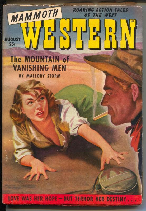 Mammoth Western 8/1950-Robert Bloch-Les Savage Jr-cleavage cover-G