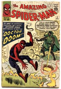 AMAZING SPIDER-MAN #5 1963-MARVEL-DR. DOOM ISSUE-SILVER-AGE