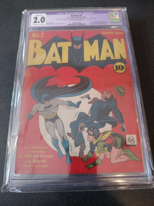 ​BATMAN #2 CGC 2.0 2ND APPEARANCE OF THE JOKER & CATWOMAN JRC