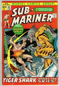 Sub-Mariner #45 (1968) - 4.5 VG+ *Human Torch/Tiger Shark*