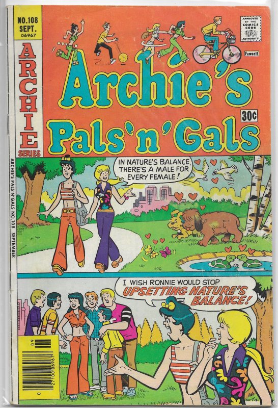 Archie's Pals 'n' Gals   #108 GD/VG