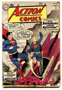 Action #252 comic book First Supergirl key issue-dc Silver-age-10 cent Superman