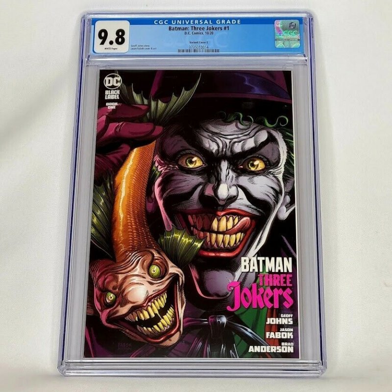 Batman Three Jokers #1 DC 2020 CGC 9.8 NM/M WP Joker Fish Variant Cover E 