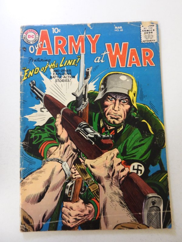 Our Army at War #68 (1958) GD+ condition 1 spine split