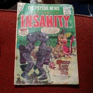 From Here to Insanity #11 Charlton comics 1955 golden age jack Kirby cover art