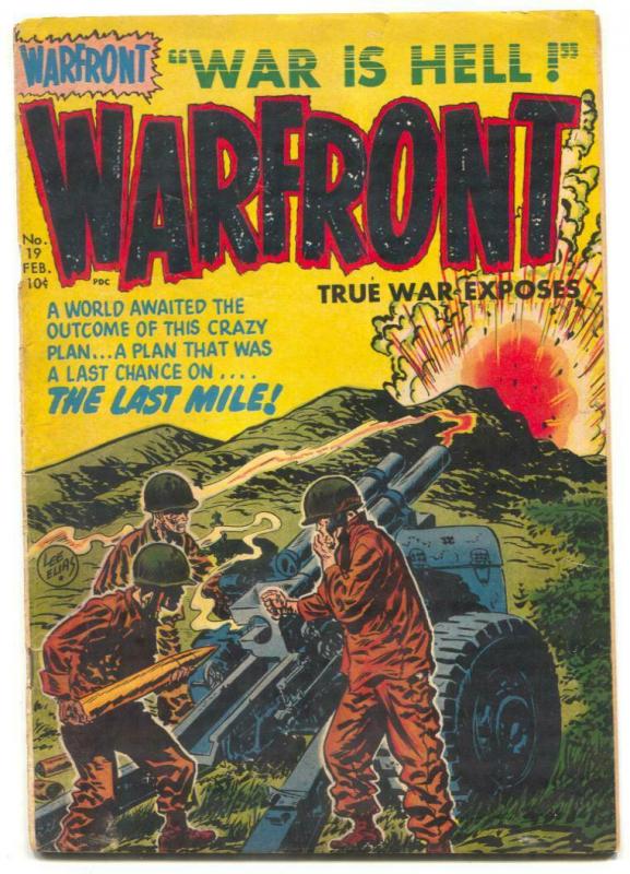 Warfront #19 1954- Lee Elias cover- Korean War- Golden Age VG