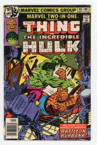 Marvel Two-in-One #46 Keith Pollard Bob Layton Cover Thing Hulk Howard the Du...