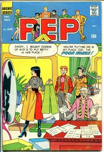 Pep #249 1971-Archie-Betty & Veronica-Al Unser-Johnny Lightning cars-VG