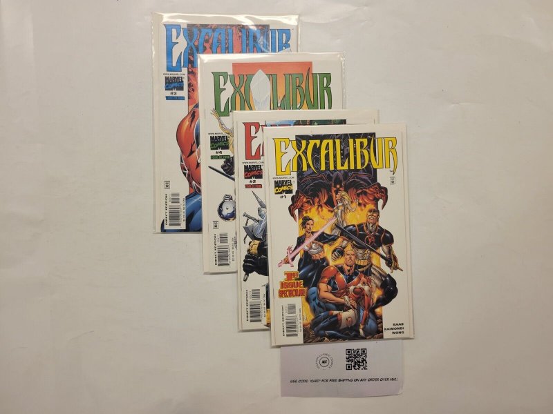 4 Excalibur Marvel Comic Books #1 2 3 4 40 RC39