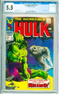 The Incredible Hulk #104 (1968) CGC 5.5! OWW Pages!