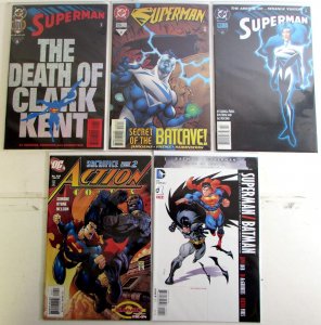 Superman Lot 5 #100, 126, 149, Action 829, /Batman 1 DC 1st Print Comic Books