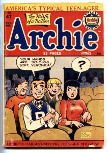 Archie Comics #47-1950-Hands So Soft cover! BETTY & VERONICA-comic book