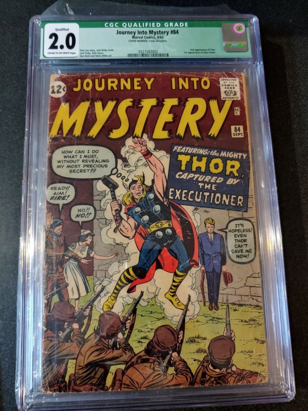 JOURNEY INTO MYSTERY #84 CGC 2.0 2ND APPEARANCE OF THOR  QUALIFIED GRADE
