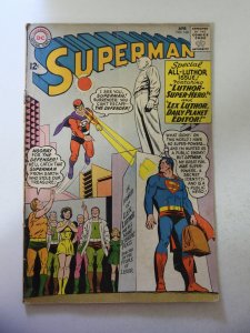 Superman #168 (1964) GD Condition cover detached moisture stains