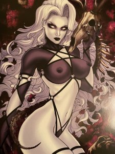 LADY DEATH GALLERY #1 NAUGHTY AUTUMN EQUINOX EDITION SIGNED PULIDO COA NM+