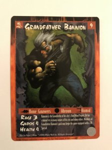 GRANDFATHER BANNION : RAGE LEGACY of TRIBES Character CCG Card; White Wolf TCG