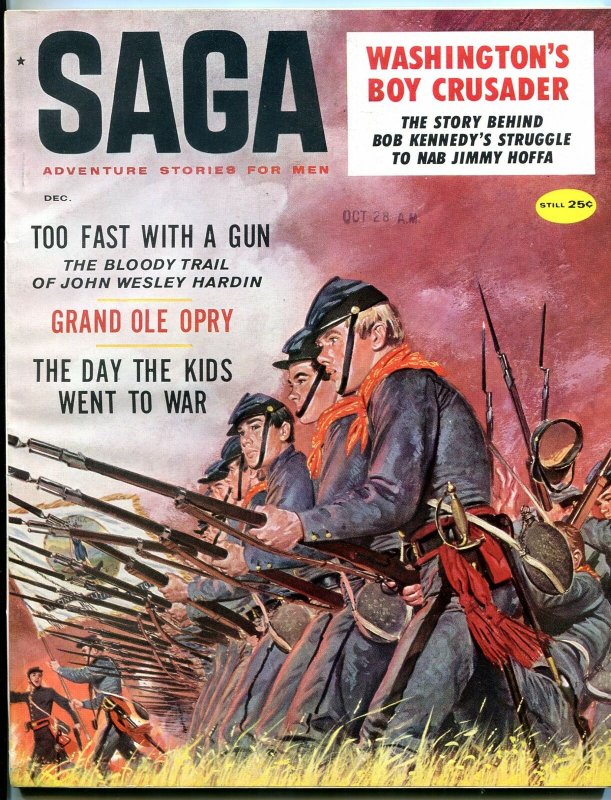 Saga Magazine December 1959-CIVIL WAR COVER/GRAND OLE OPRY FN