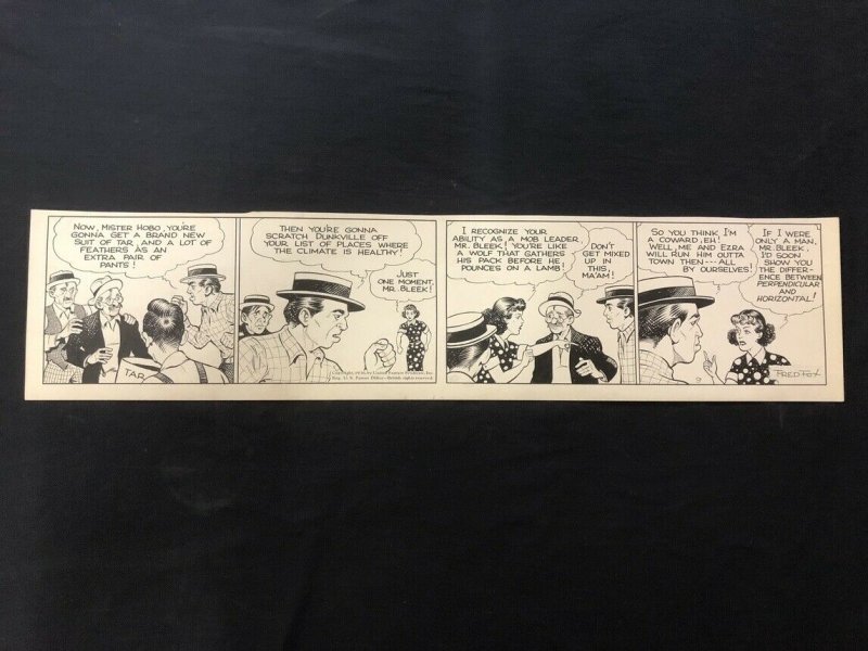 Fred Fox Original Daily Comic Strip Art #9 1936- unpublished?