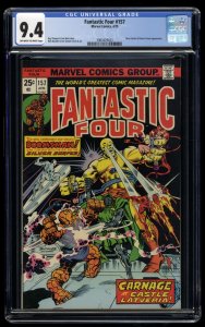 Fantastic Four #157 CGC NM 9.4 Off White to White Doctor Doom Silver Surfer!