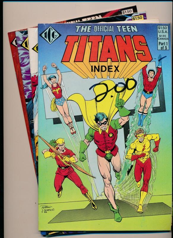 Eclipse Comics TEEN TITANS INDEX #1-#4  VERY FINE/NEAR MINT (HX678) 