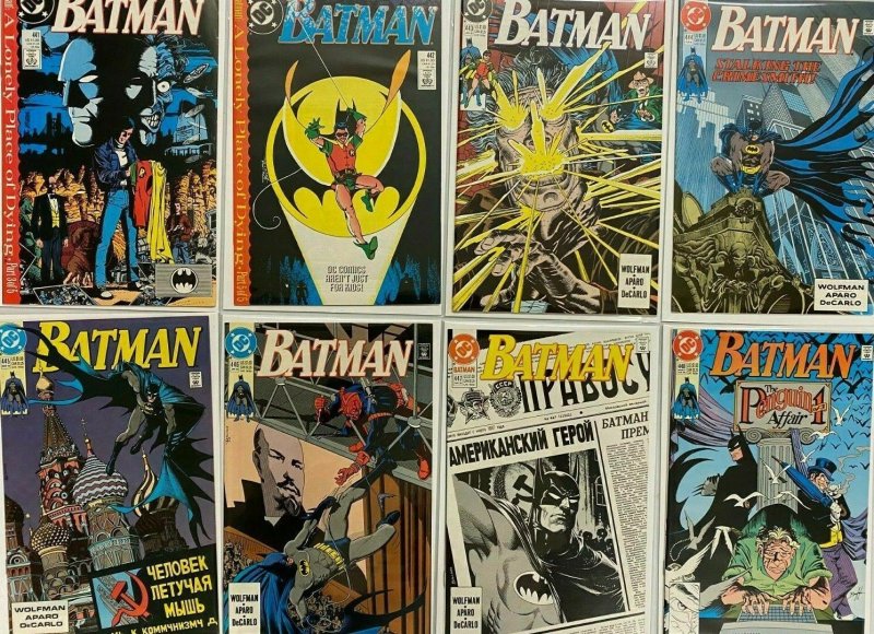 Batman comic lot from:#414-449 25 different avg 7.0 (range 6.0-8.0) (1988-90)