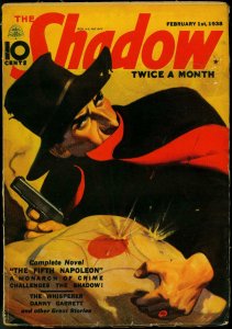 SHADOW 1938 FEB 1-RARE PULP-HIGH GRADE-STREET & SMITH FN