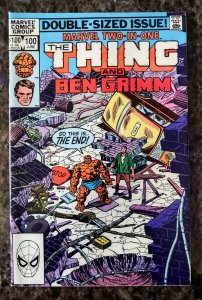 Marvel Two-In-One #100 Marvel 1983 The Thing & Ben Grimm Double-Sized Last Issue