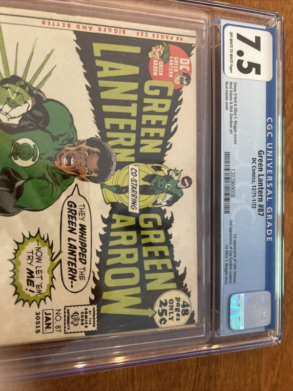 Green Lantern (1971) # 87 (CGC 7.5) 1st App John Stewart  • 2nd Guy Gardner