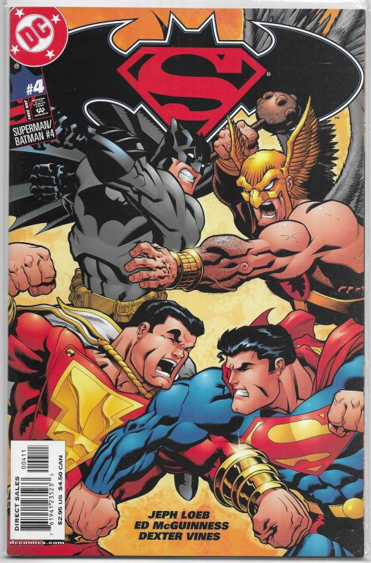 Superman/Batman (2003) # 4 VF (World's Finest 4) Loeb/McGuinness, Shazam