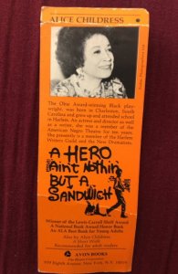 Vintage a hero ain’t nothing but a sandwich bookmark by Childress