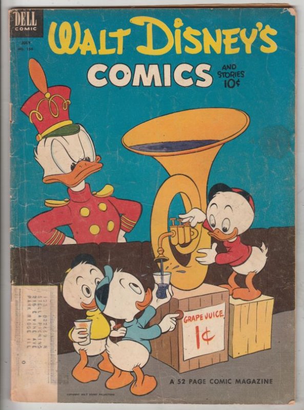 Comics and Stories, Walt Disney's #154 (Jul-53) VG/FN Mid-Grade Donald Duck, ...