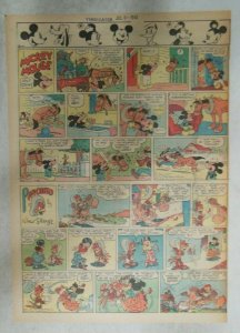 Mickey Mouse Sunday Page by Walt Disney from 7/8/1945 Tabloid Page Size