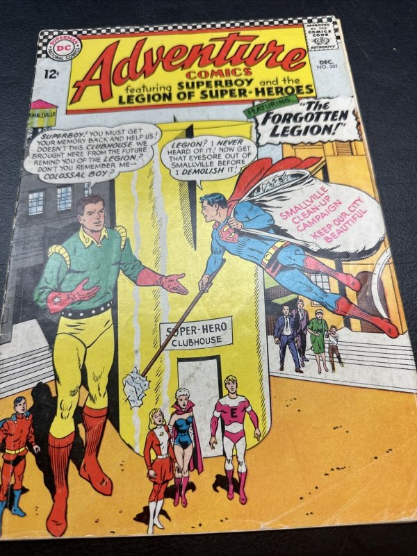 Adventure Comics 351 (1966) KEY 1st White Witch Legion of Superheroes Superboy?