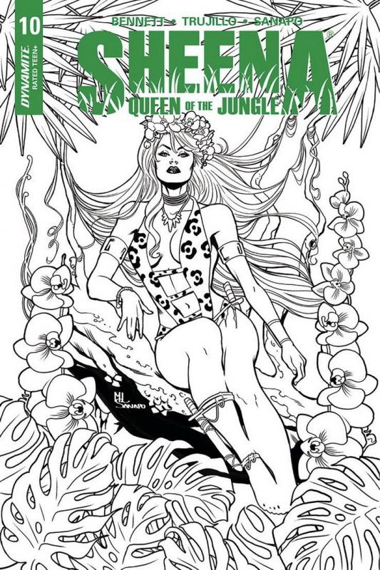 SHEENA (2017 D. E.) #10 VARIANT 1:10 CVR E SANAPO B&W INCV PRESALE-07/11