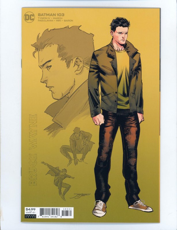 Batman #103 Jorge Jimenez design variant featuring Bruce Wayne