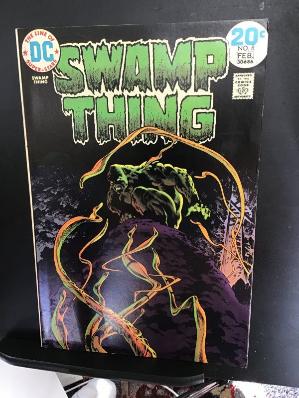 Swamp Thing #8 (1974) high-grade Bernie Wrightson art! VF/NM C’ville CERT!