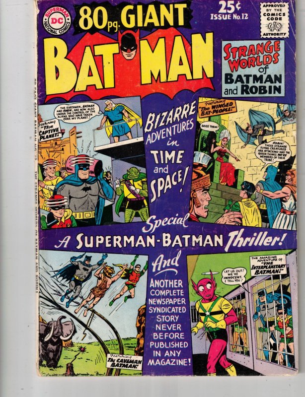 80 Page Giant #12 (1965) VG+ Affordable-Grade Batman, Robin the Boy Wonder
