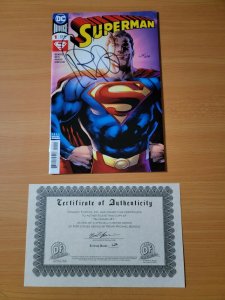 Superman #1 Signed Brian Michael Bendis /w COA ~ NEAR MINT NM ~ 2018 DC Comics