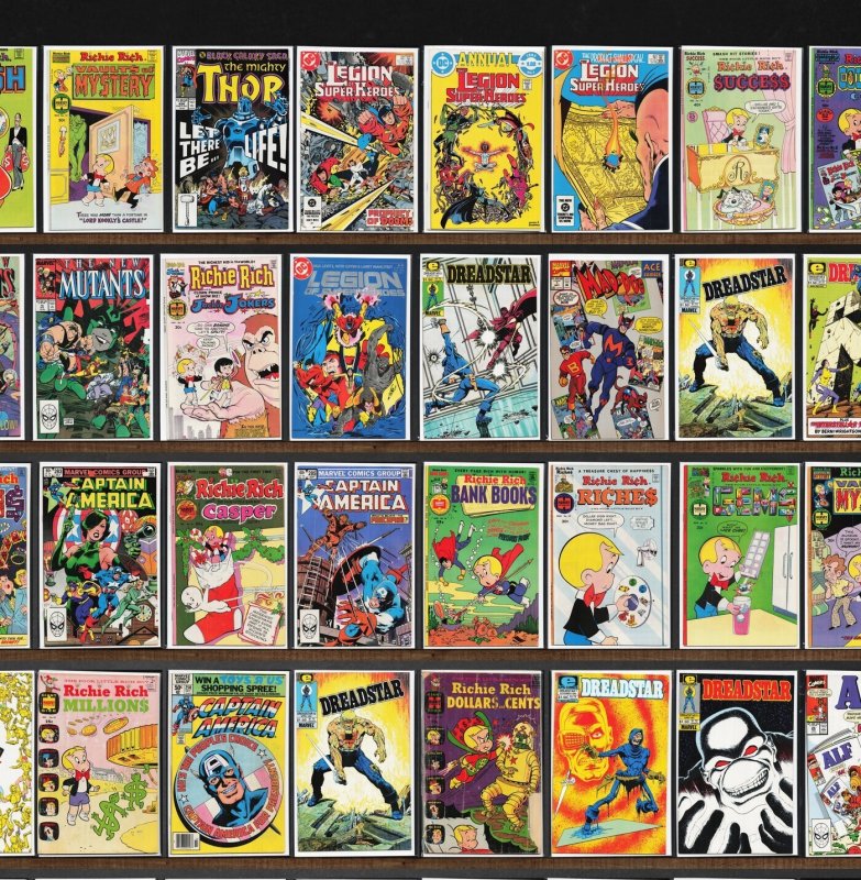 Huge Lot 140+ Comics with Captain America, Alf, Detective Comics & More!