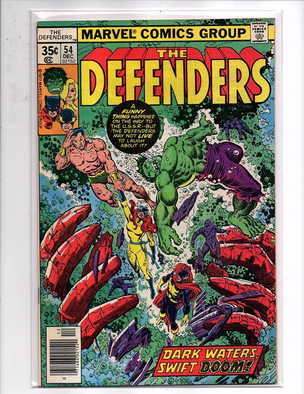 Marvel Comics Defenders #54 George Pérez Cover Sub-Mariner Hulk Red Guardian