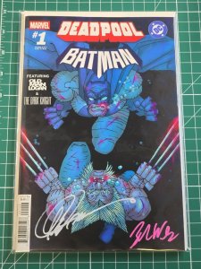 DEADPOOL BATMAN #1 FRANK MILLER 1:50 GREG CAPULLO/ZEBB WELLS SIGNED NYCC COA NM