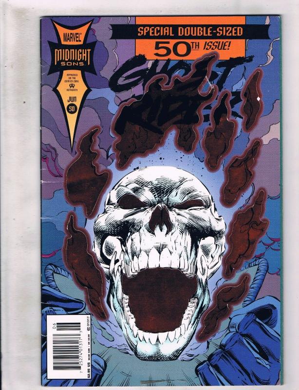 Lot Of 6 Ghost Rider Marvel Comic Books # 30 45 50 (2) + Blaze # 17 & 18 JR2