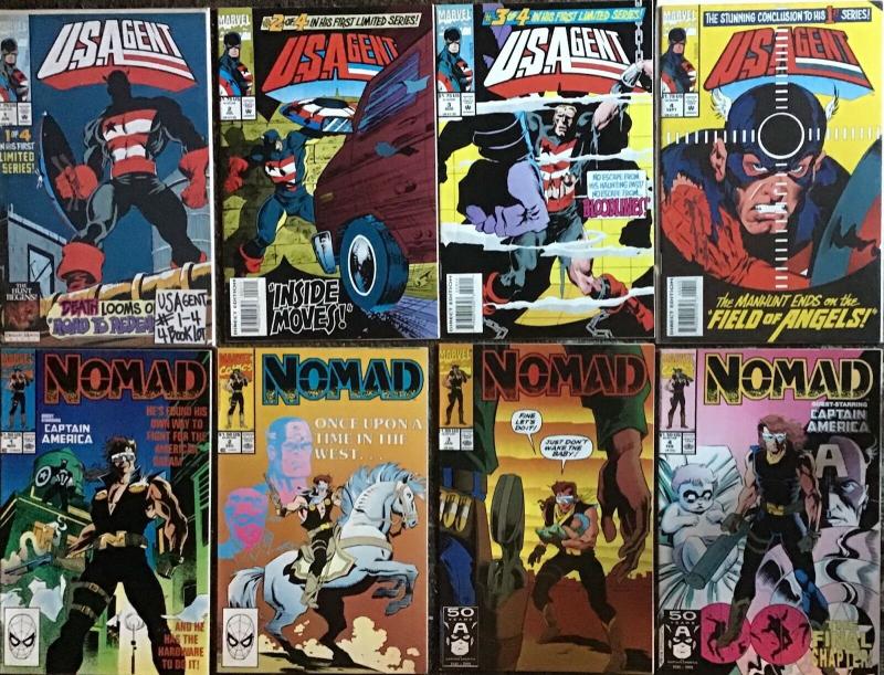 USAGENT NOMAD 1ST MINI SERIES.MARVEL BOTH COMPLETE.8 BOOK LOT NM PRIMO CONDITION