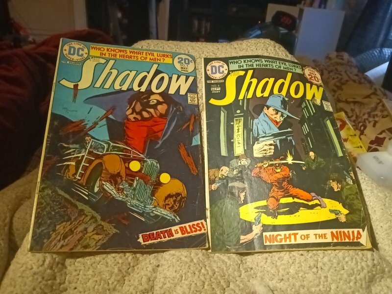 The Shadow 4 & 6 Bronze Age 1974 DC Comics Lot Run Set Kaluta Art Collection