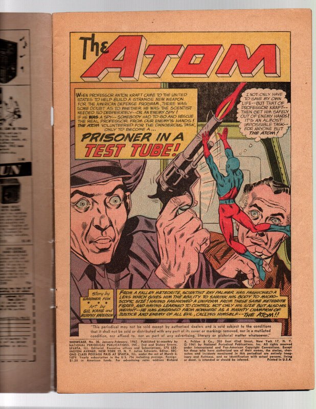 Showcase Presents #36 - 3rd appearance The Atom - 1962 - VG 